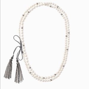 Gorgeous long strand faux pearl necklace from Stella &
Dot.